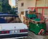 The area next to the Şok store was cleared of foreign objects. Now it is forbidden to park vehicles there